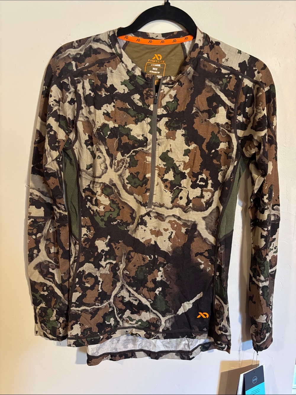 First Lite Women's Camo Zip-Front Base Layer in Fusion